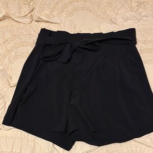 Athleta Black High Waist Shorts with Paperbag Style - Skyline Short II - EUC